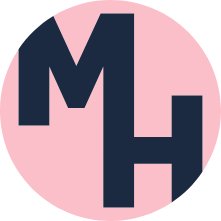 Malin Henriksson's logo - her initials M & H